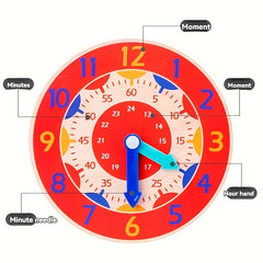 Wooden Educational Clock Toy Kids' Time Teaching Aid Math Cognitive Skill