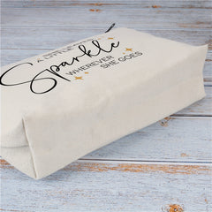 She Leaves A Little Sparkle Makeup Bag - Inspirational Gift for Women