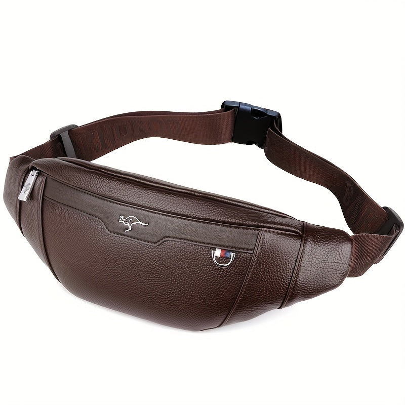 Men's PU Leather Waist Bag Crossbody Chest Bag