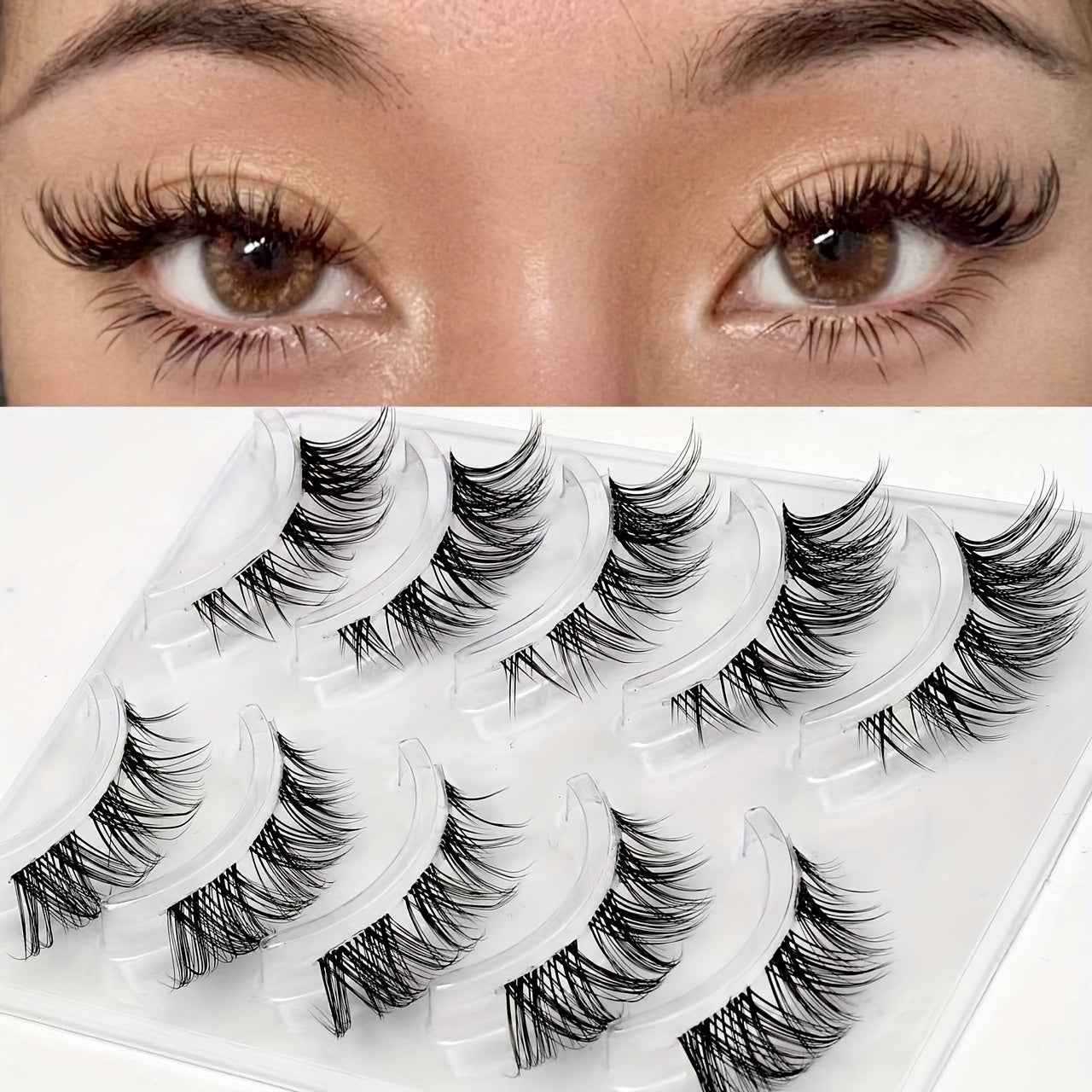 Fox Eye Eyelashes 5 Pairs False Eyelashes Simulated Thai Makeup
