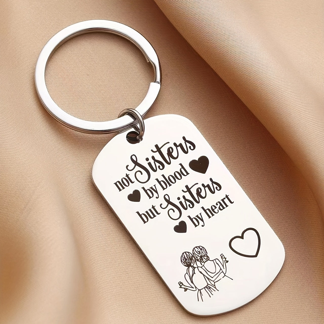 Heart Friendship Keychain for Women, Sister Birthday Gift