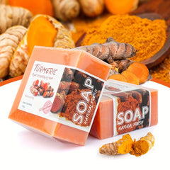 100g Turmeric Exfoliating Facial Soap for Acne Spots Blackheads