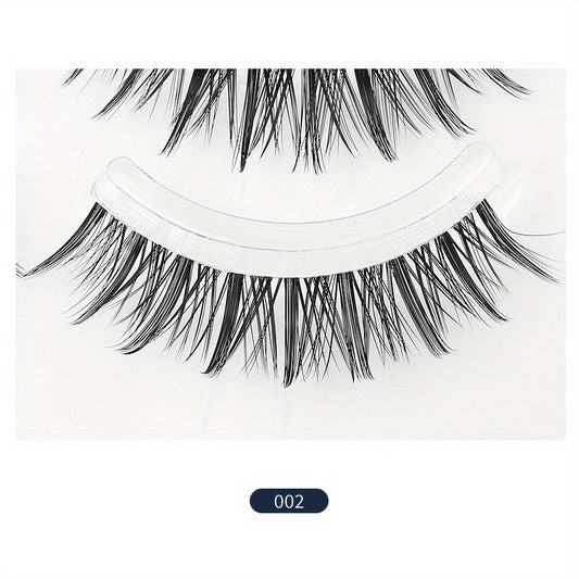 Short Wispy Natural False Eyelashes Reusable Cat Eye Lashes