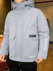 Men's Cotton Padded Coat Thermal Hooded Jacket