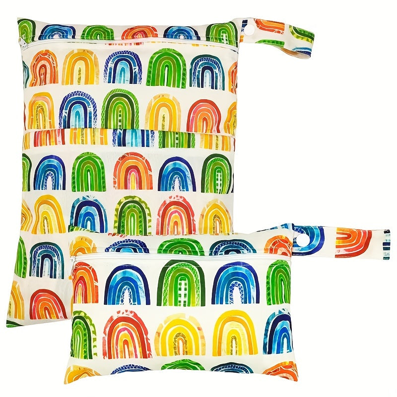 2pcs Wet Dry Bag Waterproof Reusable Diaper Storage Bag for Beach Swimming