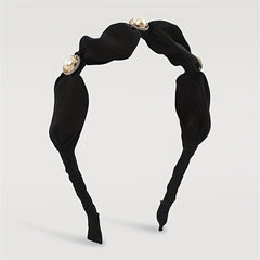 Faux Pearl Satin Hair Band Female Headband Hair Accessories