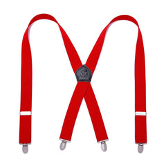 Men's X Back Adjustable 4 Metal Clips Suspenders for Party