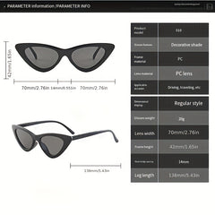 Small Frame Cat Eye Sunglasses for Men and Women - Retro Style