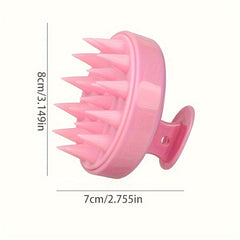 Silicone Tooth Shampoo Brush Hair Washing Scalp Massager