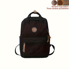 Fashion Canvas School Backpack Adjustable Strap Foldable Zipper Closure