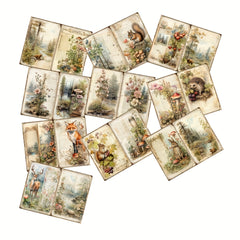 10 Sheets A5 Retro Forest Animal Decoration DIY Tools Stationery