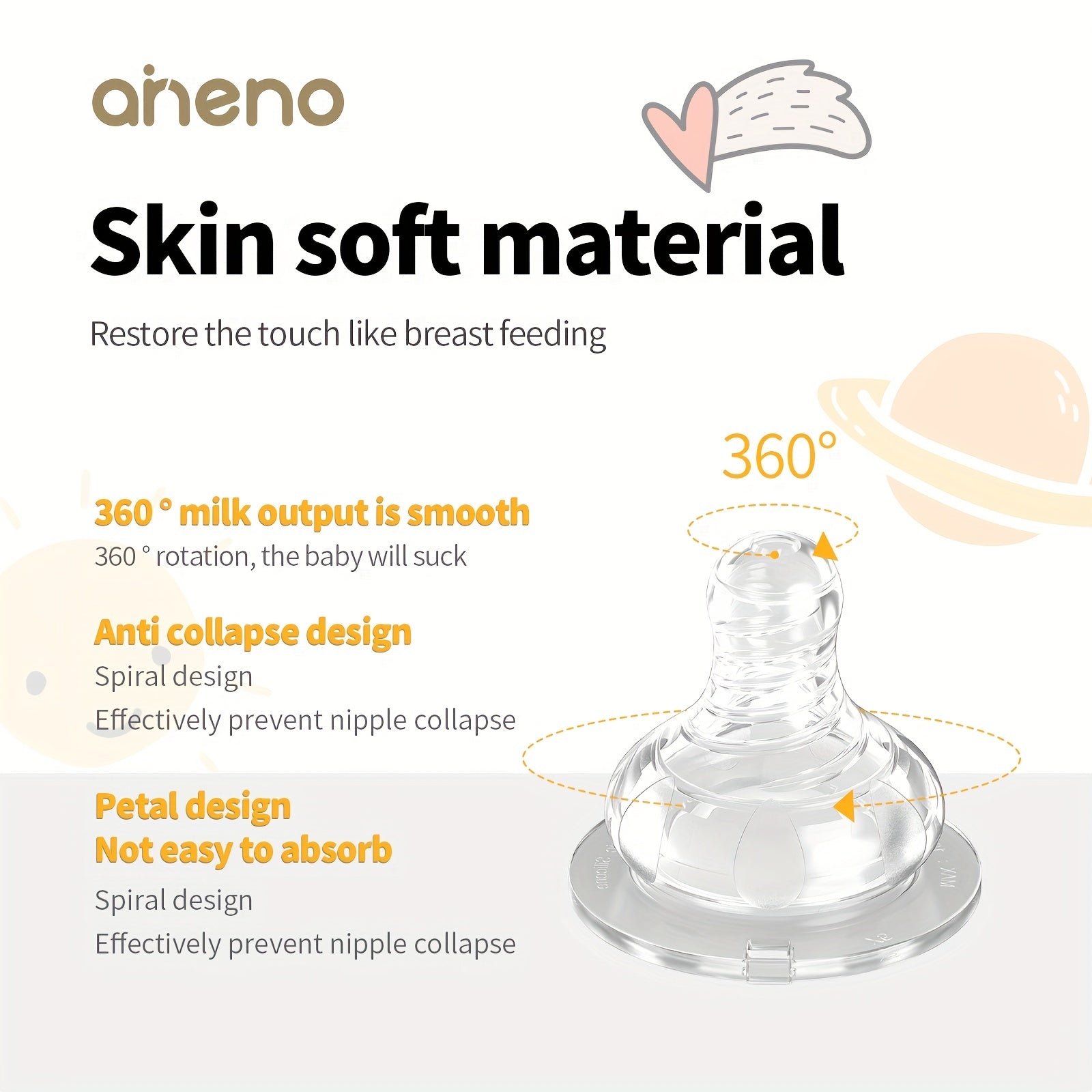 240ML Baby Wide Mouth Feeding Bottle for Breastfeeding
