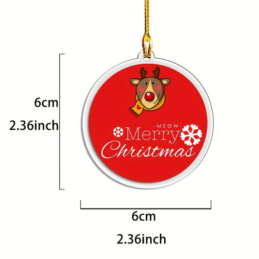 7pcs Christmas Acrylic Hanging Decorations Set - Car Ornaments