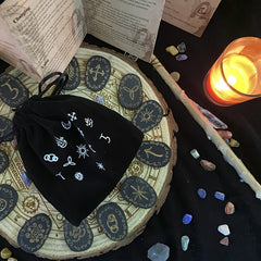 14pcs Wooden Runes Stone Set Engraved Rune Symbols for Divination
