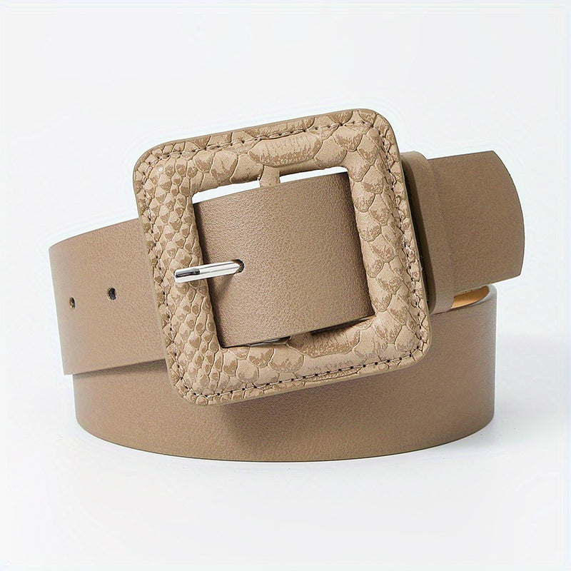 Snake Skin Pattern Buckle Belt Stylish Jeans Pants Dress Belts