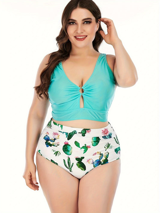  Cut Out Tank Bra & Panty Bikini Set