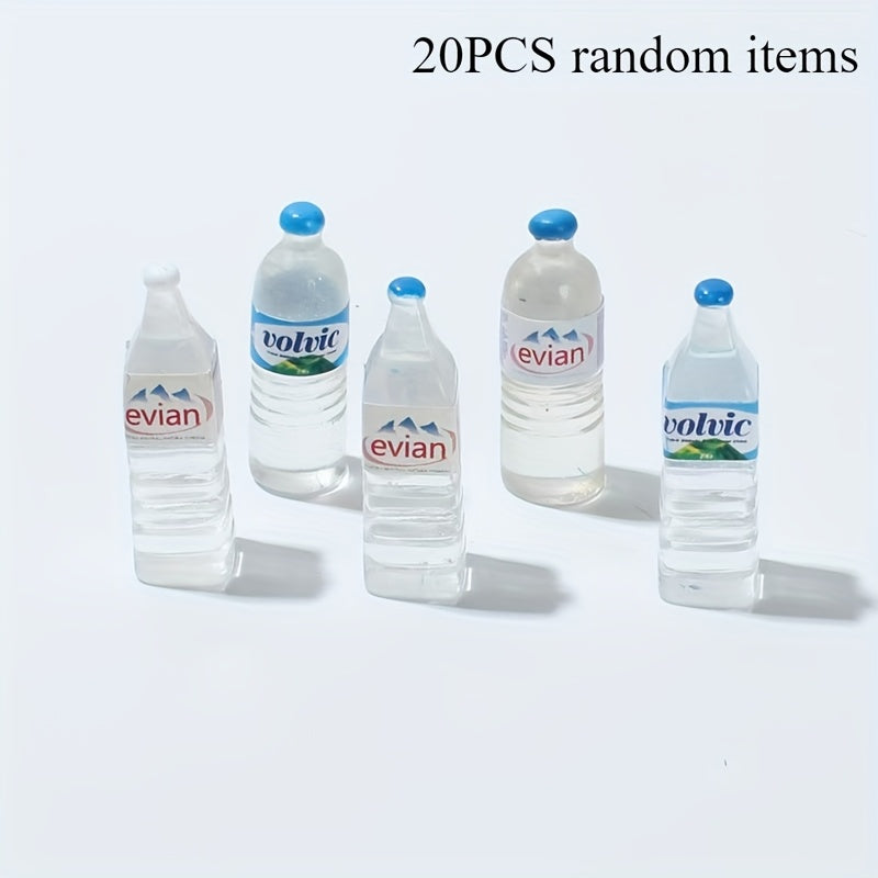 20pcs Dollhouse Water Bottles Set ABS DIY Decor Office Desktop Decorations