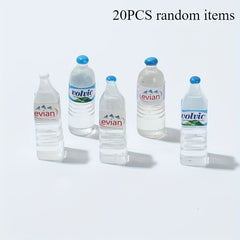 20pcs Dollhouse Water Bottles Set ABS DIY Decor Office Desktop Decorations