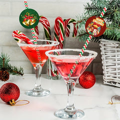 Christmas Party Straws Santa Snowman Straws Pack of 24