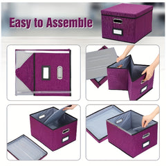 File Storage Box With Handles Portable Basket For Toys Documents Certificates