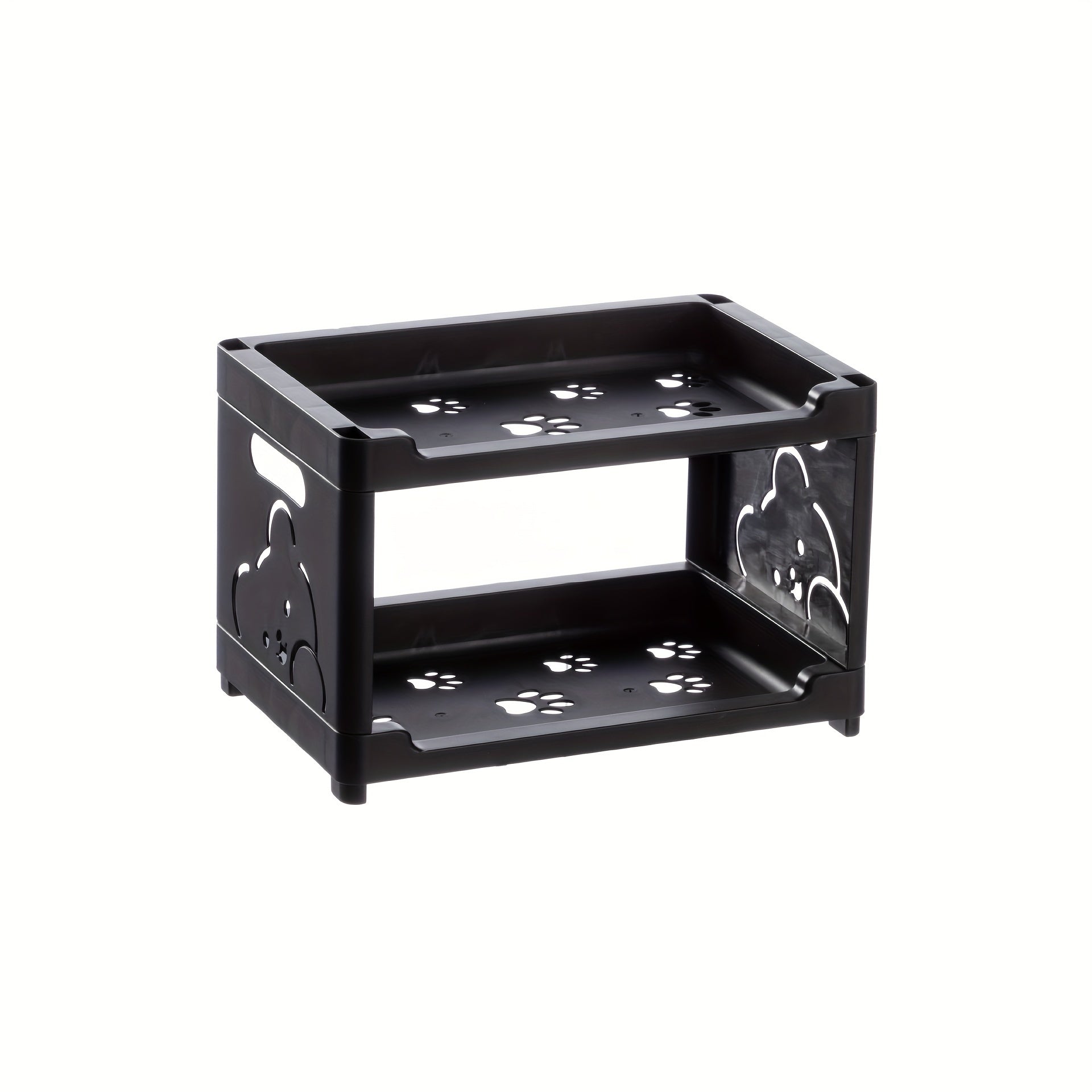 Double Layer Rack Bear Pattern Storage Rack Desktop Storage Rack