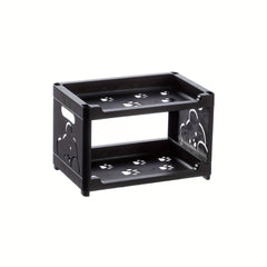 Double Layer Rack Bear Pattern Storage Rack Desktop Storage Rack