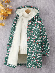 Girls Heavy Fleece Warm Hooded Winter Coat