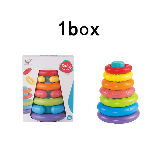 Rainbow Stackable Rings Sensory Educational Toy for Toddlers