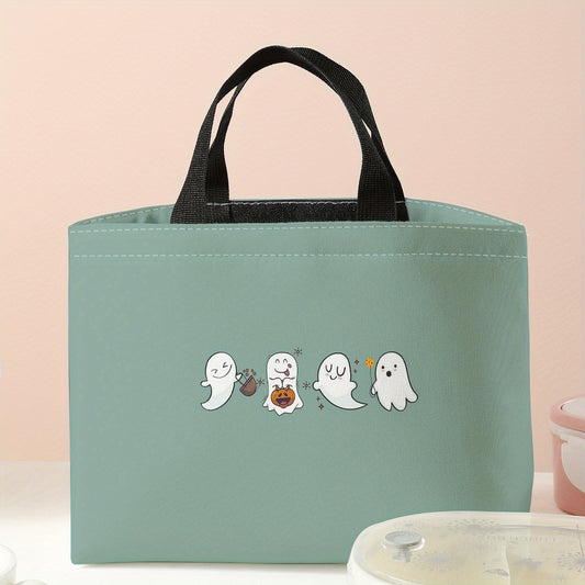 Halloween Insulated Lunch Bag Waterproof Portable Bento Ice Pack Camping Picnic