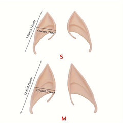2pcs Elf Latex Ears Halloween Cosplay Costume Props Dress Up Accessories