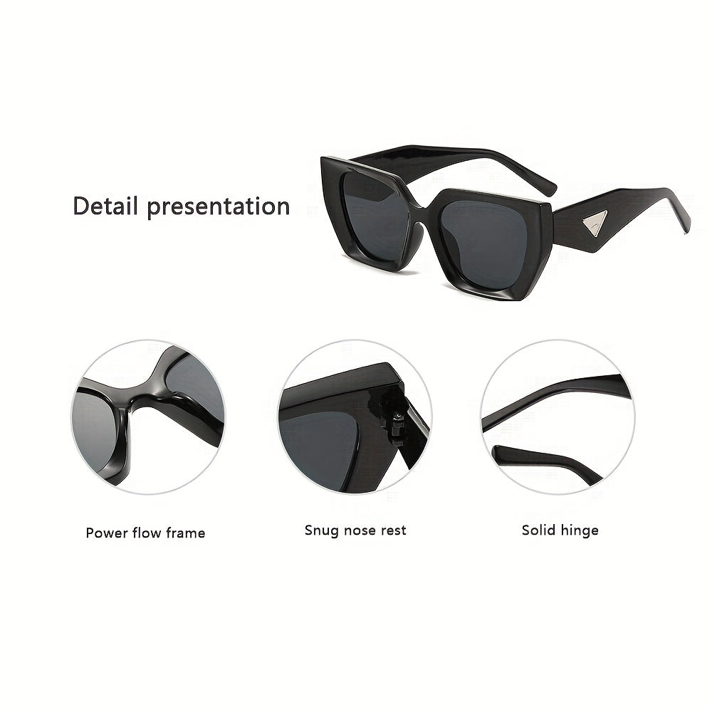 Men's Large Frame Decorative Sunglasses for Street Photography Holiday Party