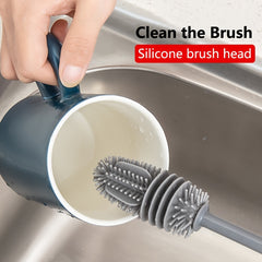 Long Handled Silicone Cup Brush for Kitchen Household Cleaning