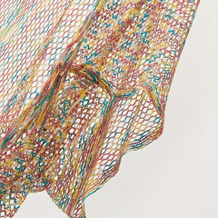Fishnet Tassel Shawl Mesh Bikini Cover Up Beach Cape