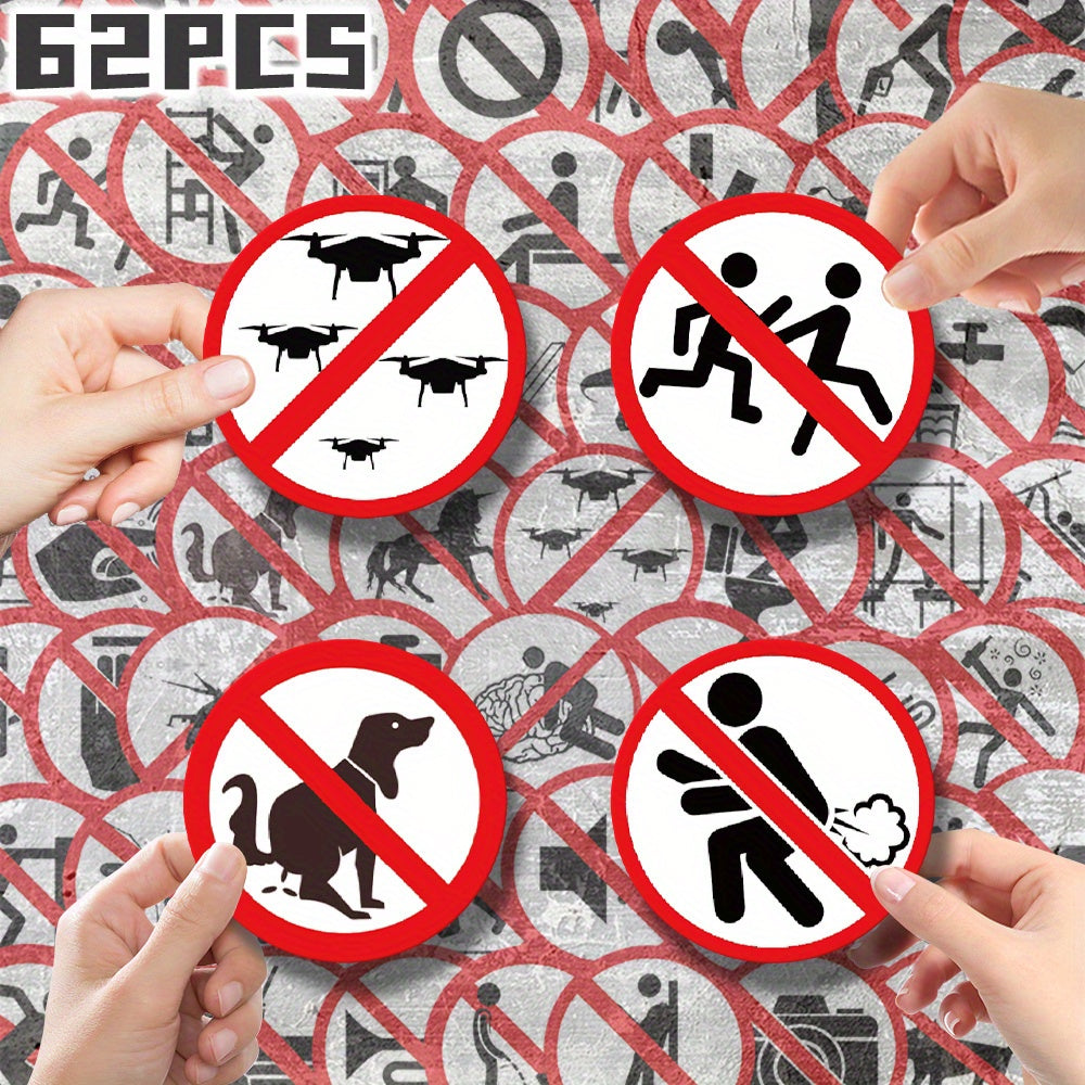 62 Forbidden Marks Theme Stickers for Parties and Back To School