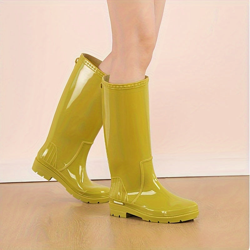 Women's Waterproof Non-Slip Rain Shoes - Comfortable Rubber Work Shoes