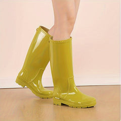 Women's Waterproof Non-Slip Rain Shoes - Comfortable Rubber Work Shoes