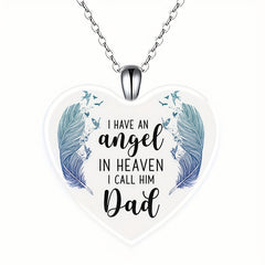 Crystal Feather Pendant Necklace Alphabet Necklace For Kids Daughters Adults