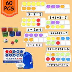 ROYLANZ Ten Frame Set Math Operation Game Math Counter Toys