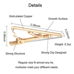 Silver Tie Bar Set For Regular Ties - 4pcs Tie Clips For Men