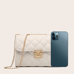 Quilted Crossbody Bag Chain Clutch Shoulder Bag Satchel