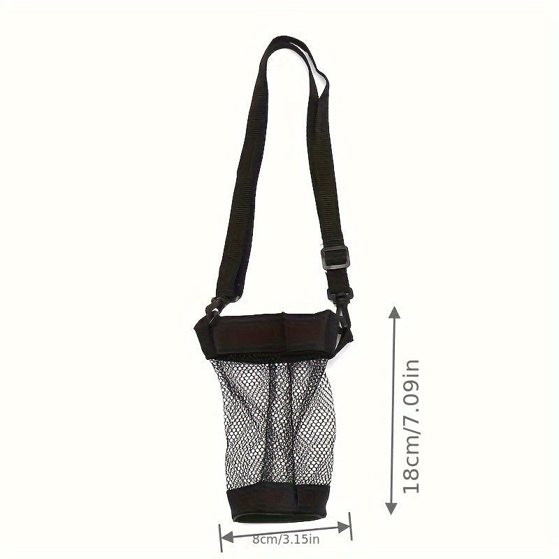 Mesh Bag Holder Tumbler Cup with Shoulder Strap