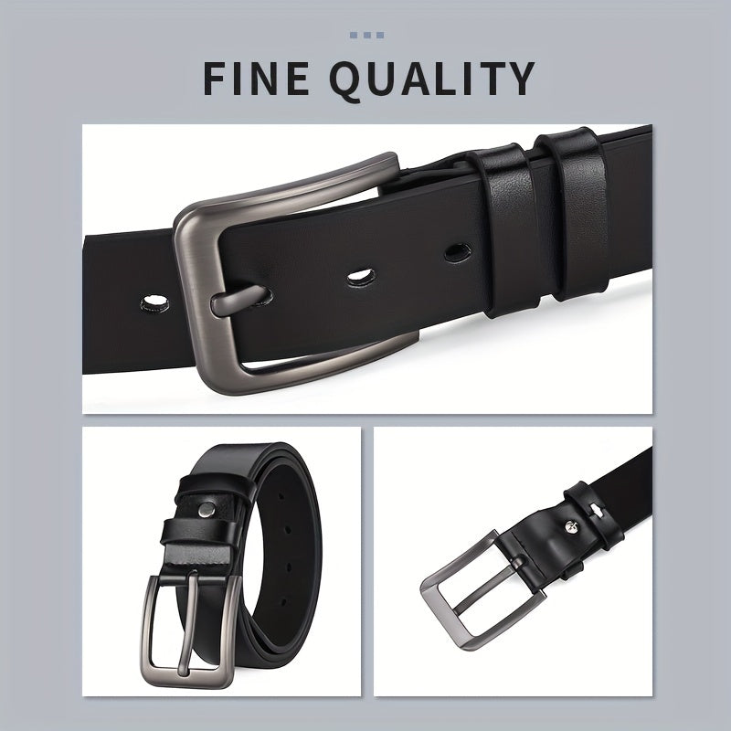 Men's PU Leather Formal Dress Belt for Outdoor Party