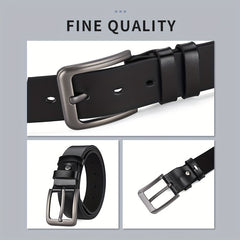 Men's PU Leather Formal Dress Belt for Outdoor Party