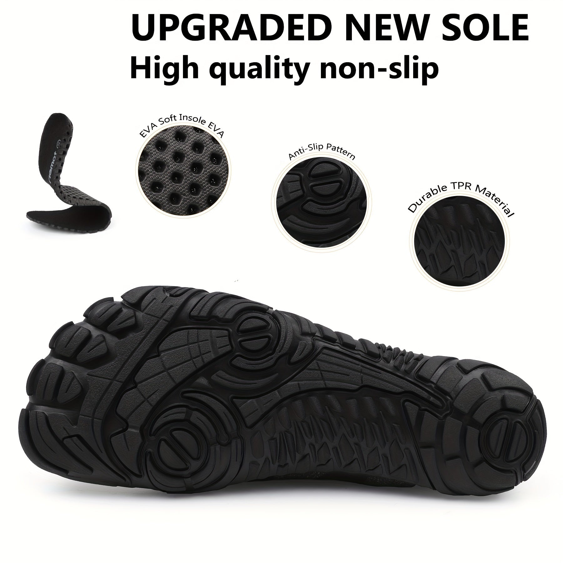 Men's Quick Drying Water Shoes Lightweight Beach Aqua Socks