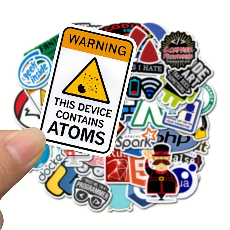 50pcs Programming Sticker Data for Geek DIY Computer Laptop Phone PS4 Motorcycle