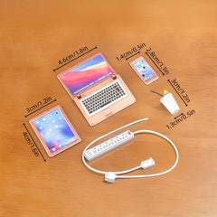 1:6 Scale RoseGold Digital Devices & Coffee Set