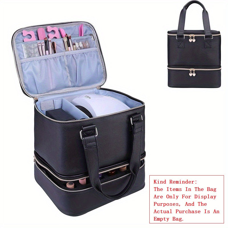 Double Layer Nail Polish Organizer Bag for Manicure Set