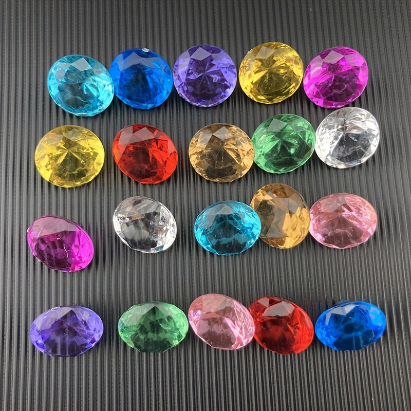 12pcs Acrylic Diamond Toys Colorful Plastic Crystal PlayHouse Toy