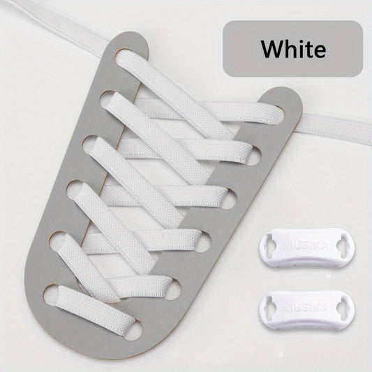 No Tie Elastic Shoe Laces With Buckles for Kids & Adults
