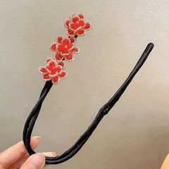 Crystal Beaded Headband Headdress Fluffy Flower Hair Accessories